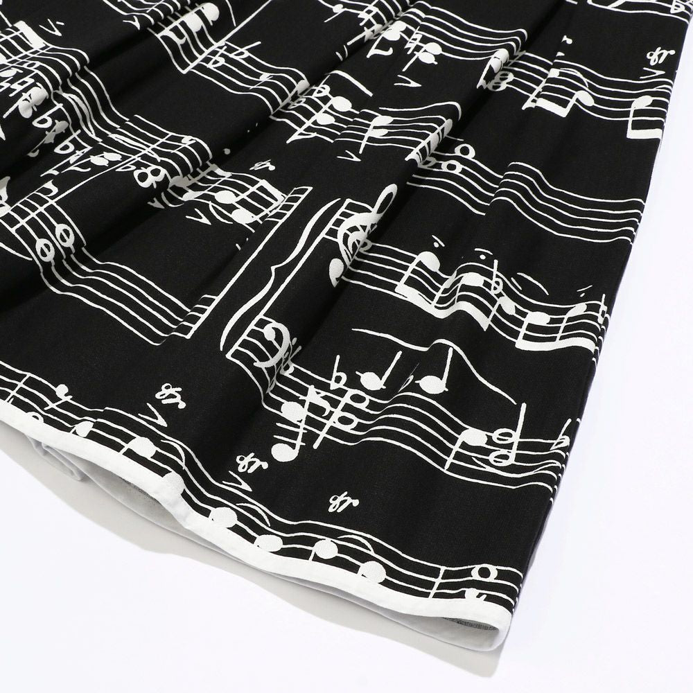 Japanese note dress dress Black Design point 1