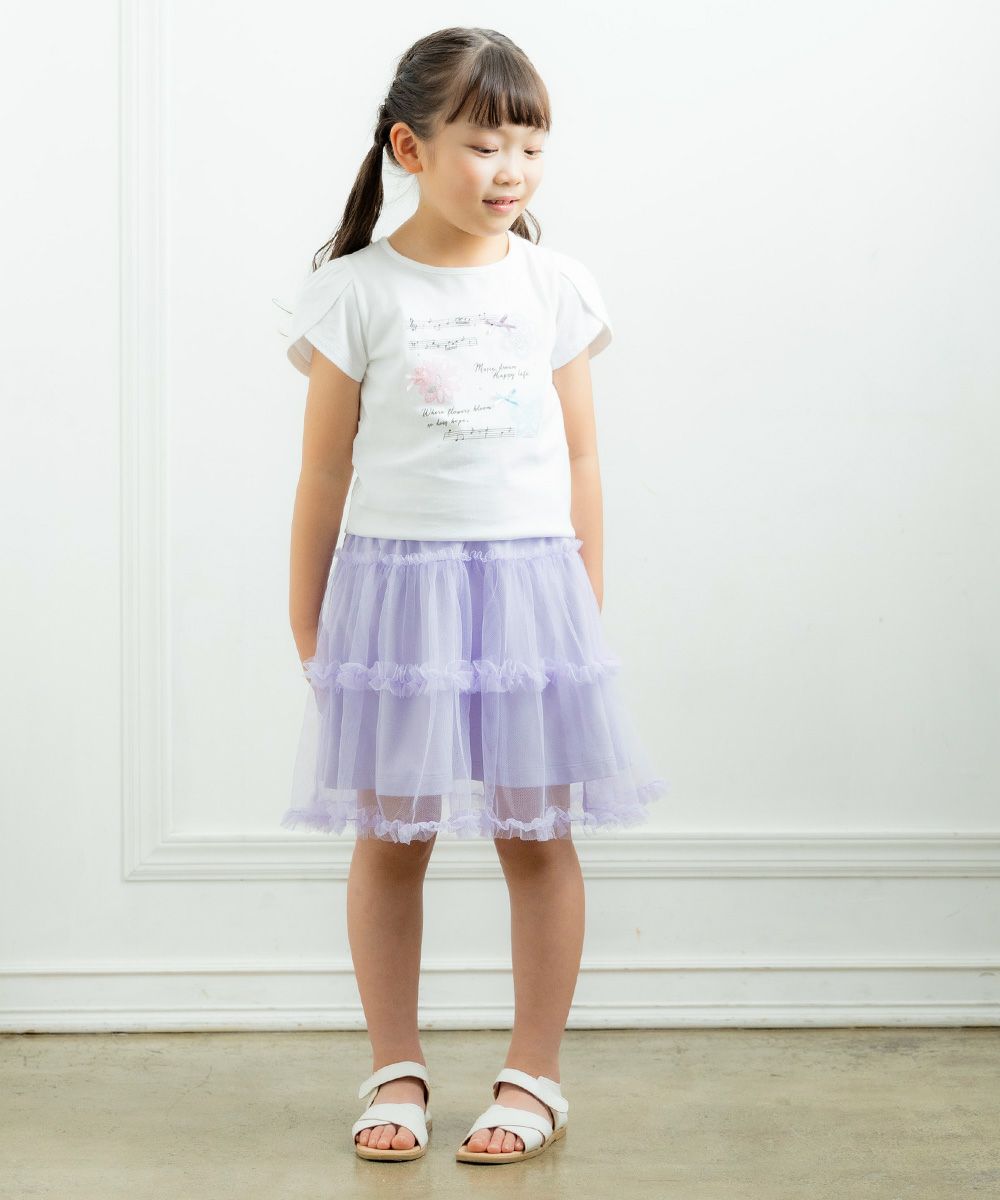 Tulle skirt Purple model image 2