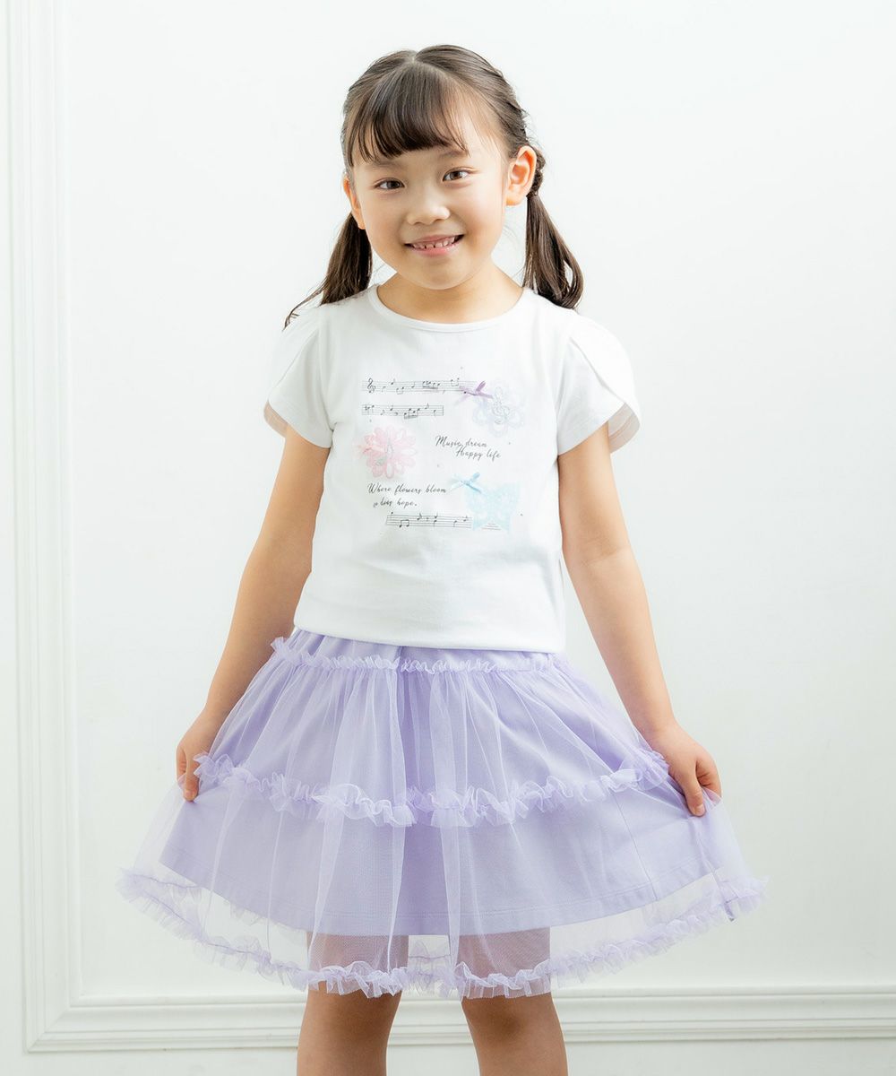 Tulle skirt Purple model image 3