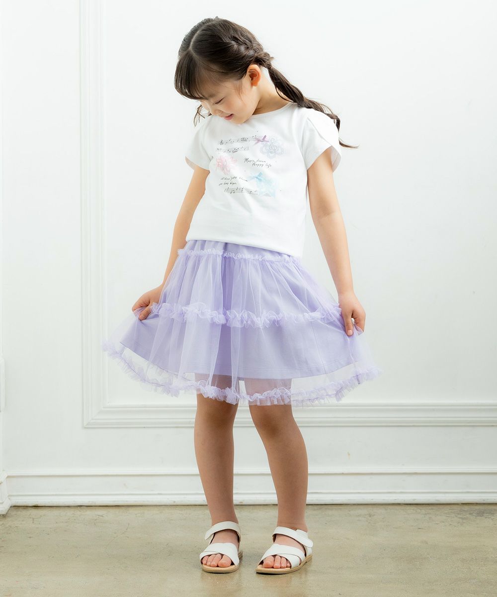 Tulle skirt Purple model image 4