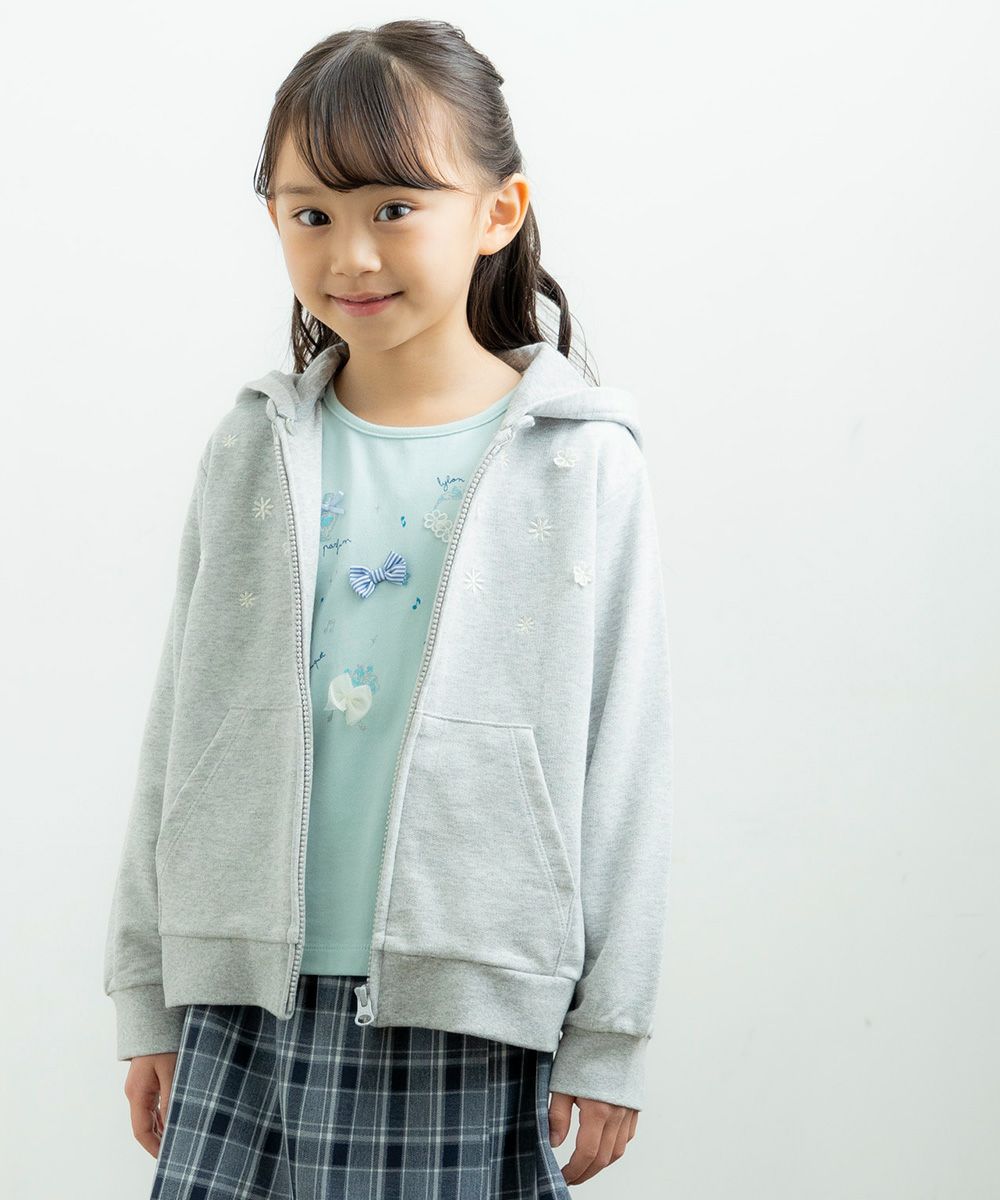 Children's clothing girl hood removable zip -up hoodie