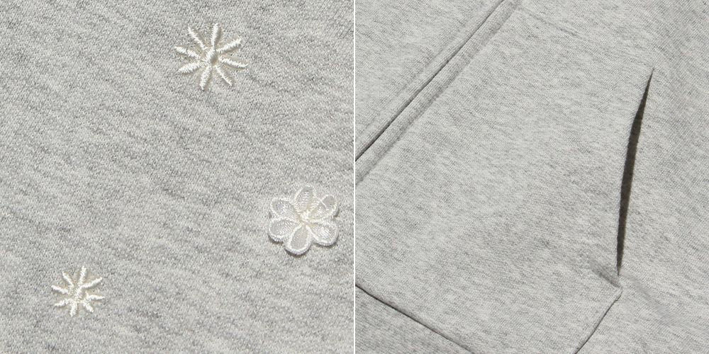 Children's clothing Girls Food Removable Zip Up Parker Hoshoma Gray (92) Design Point 1