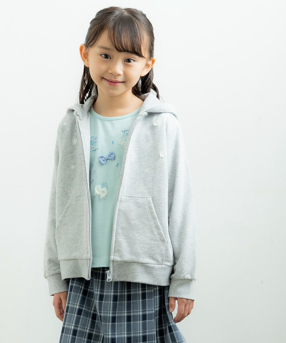 Children's clothing Girls Food Removable Zip Up Parker Model Image 2 Model Image 2