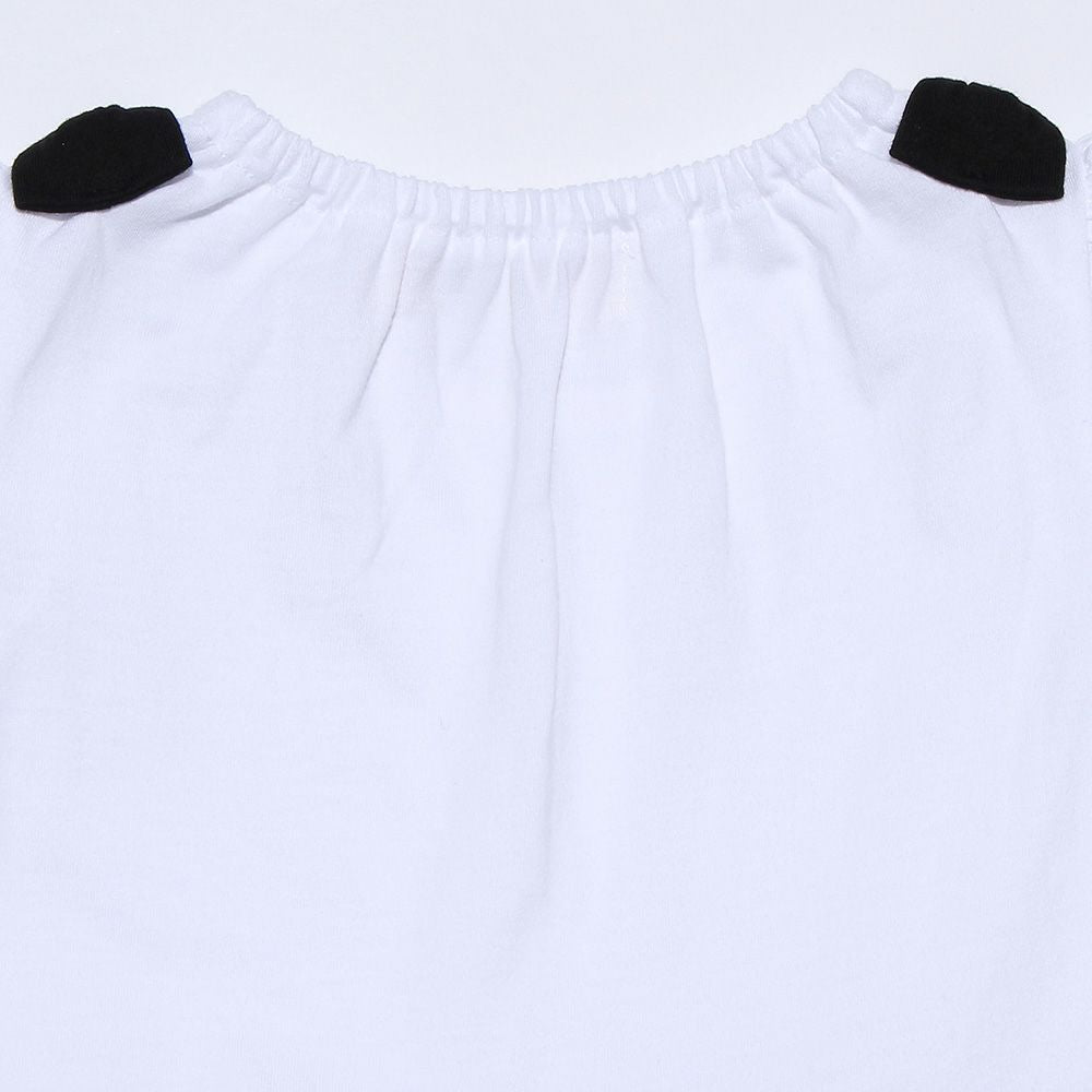 Baby size 100% cotton piano print dress Black Design point 2