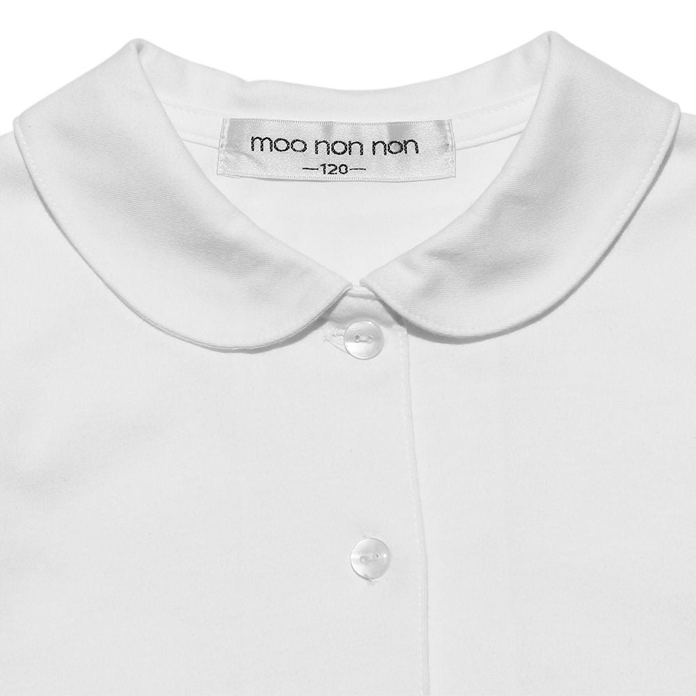 Children's clothing girl 100 % cotton Simple plain blouse white (01) Design point 1
