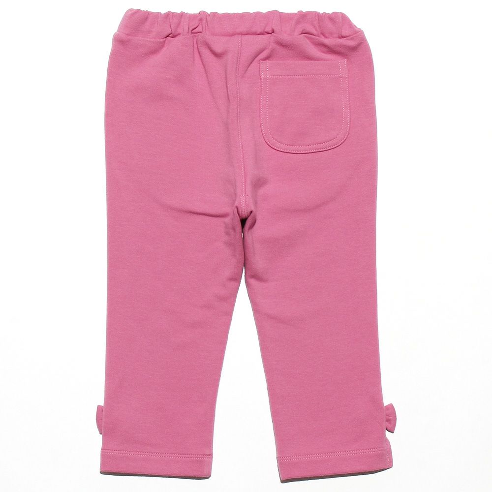 Mini with ribbon three-quarter length pants Pink back