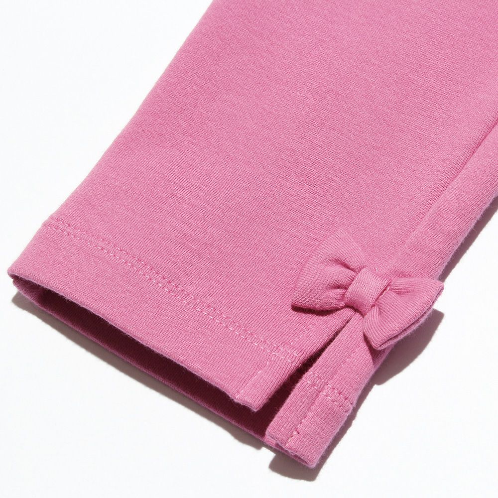 Mini with ribbon three-quarter length pants Pink Design point 2
