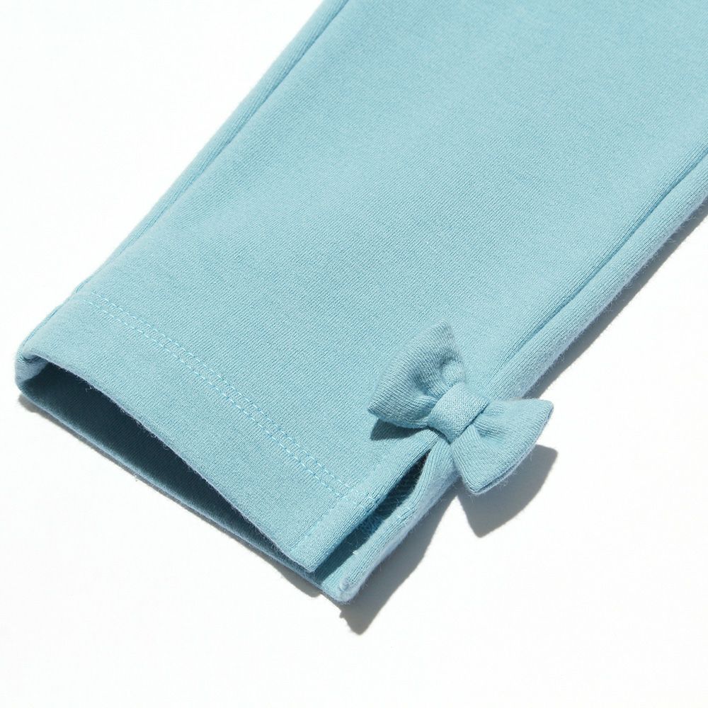 Mini with ribbon three-quarter length pants Blue Design point 2
