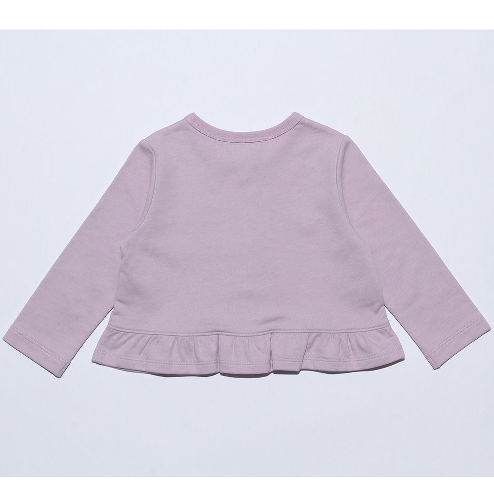 Baby Clothing Girl Baby Size Ribbon & Fluff with Mini Flying Cardigan Purple (91) back