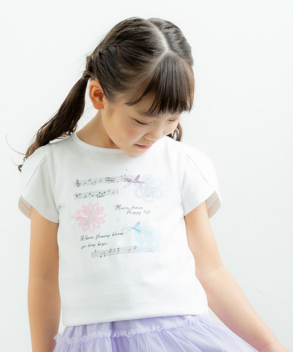 100 % cotton butterfly and flower print T-shirt  MainImage