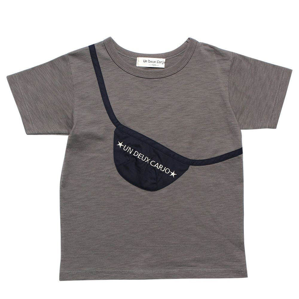 Sling bag-style T -shirt Charcoal Gray front