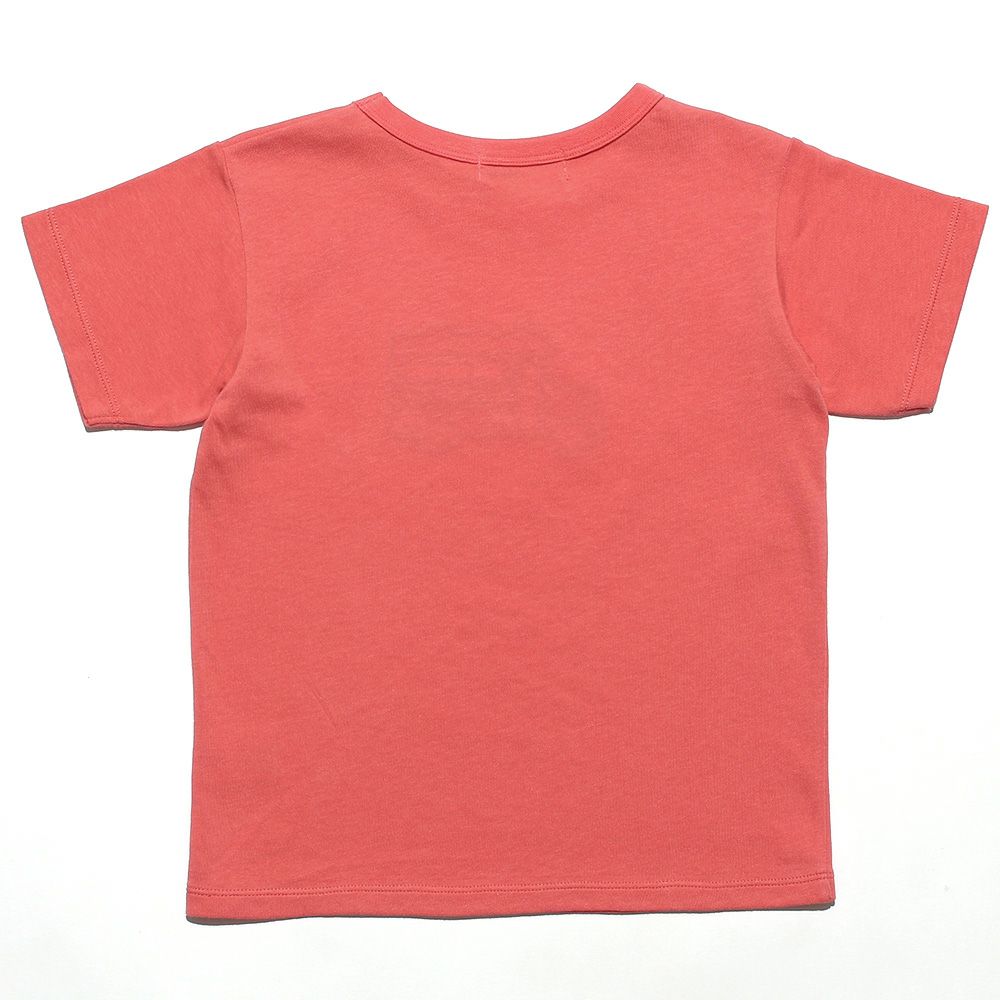 100 % cotton car embroidery T -shirt Red back