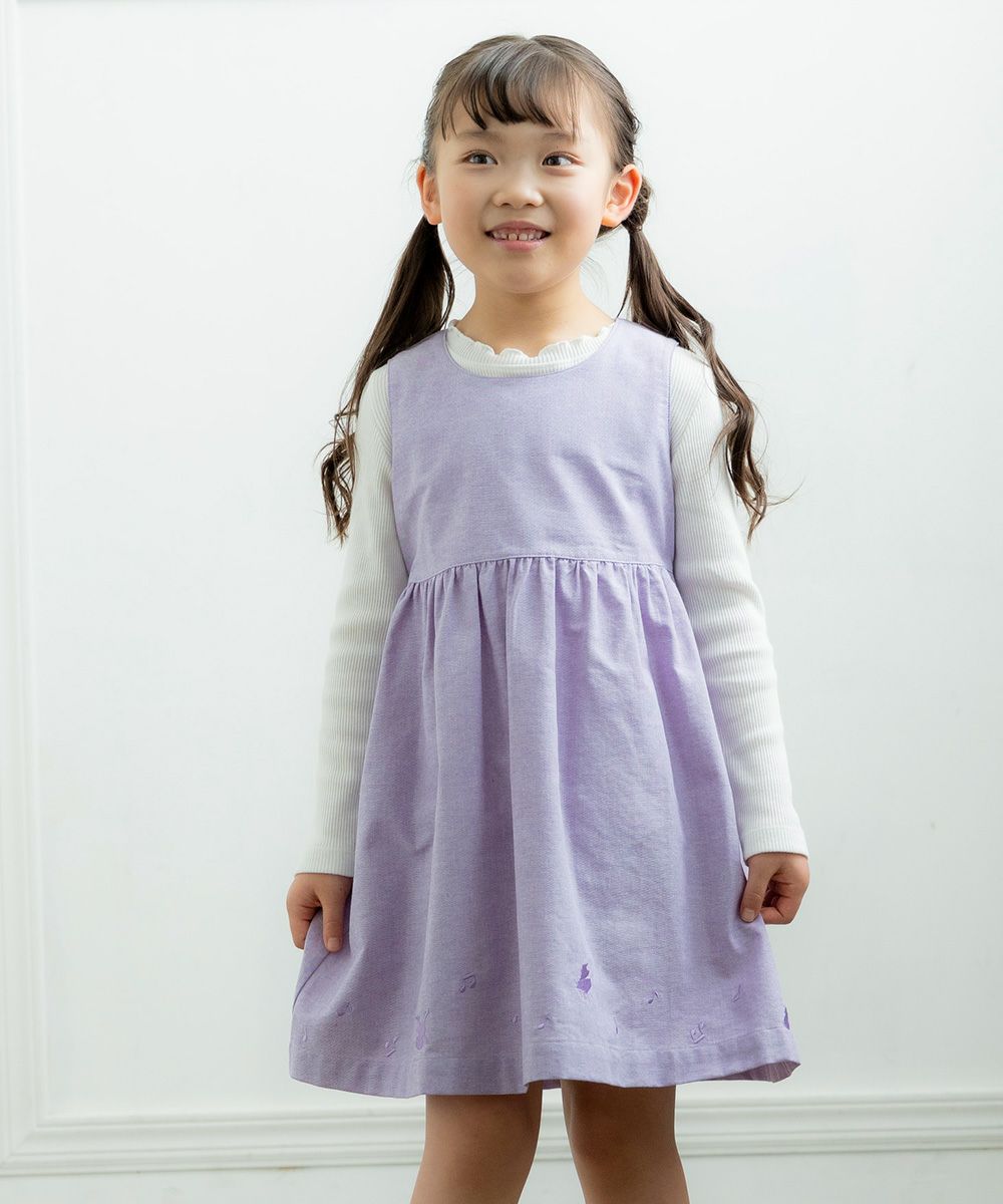 Dungaree dress Purple model image 1