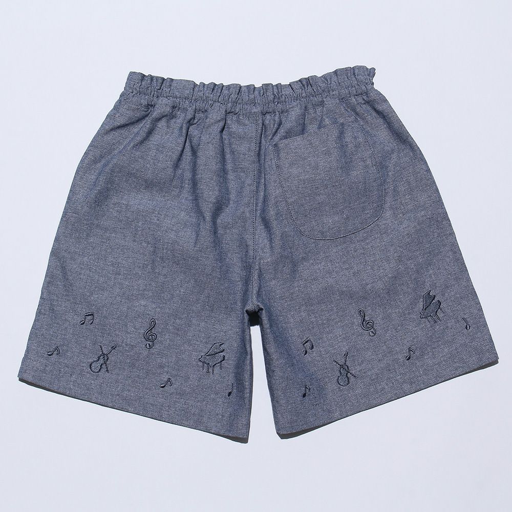 Musical Embroidery Dungary Short Pants Navy back