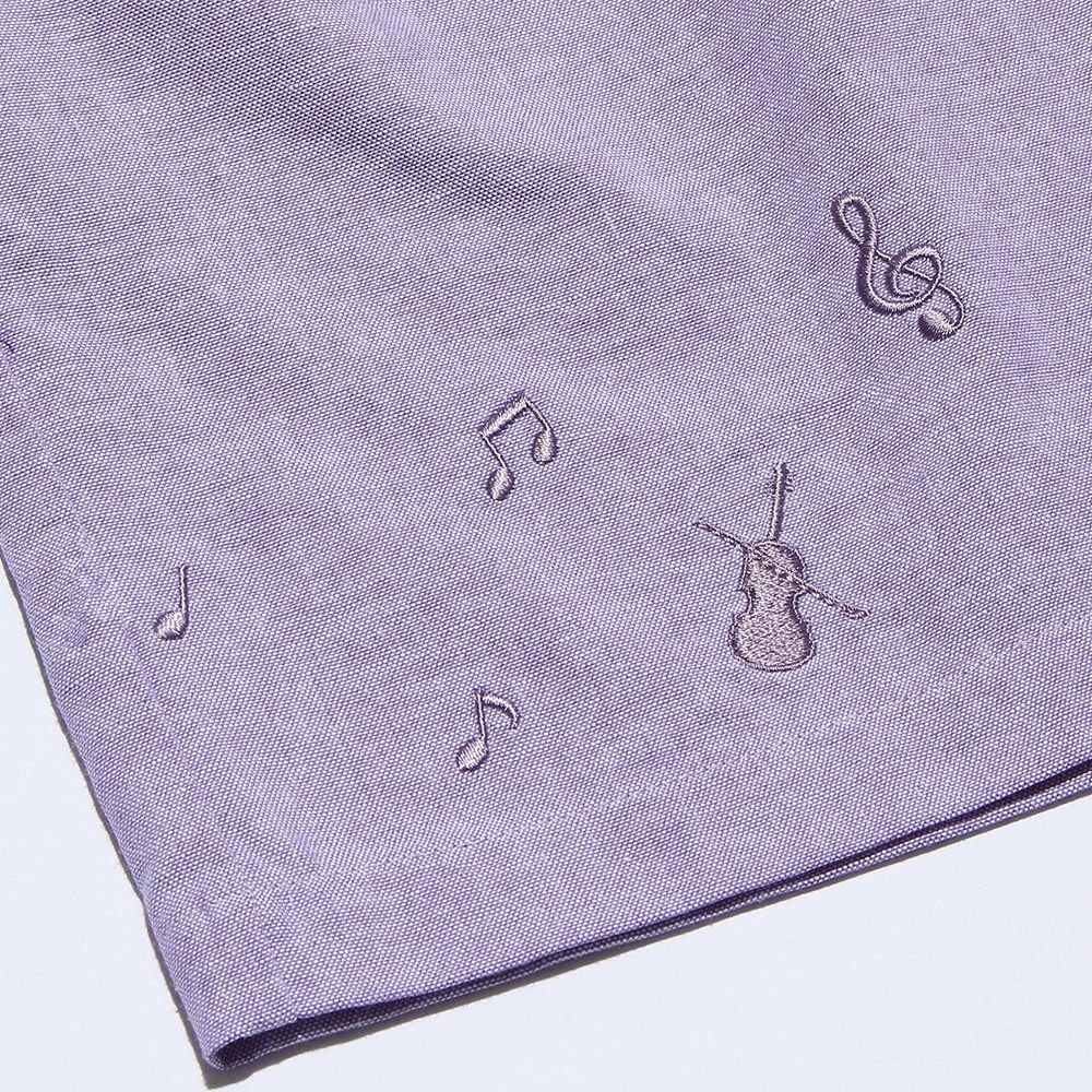 Musical Embroidery Dungary Short Pants Purple Design point 1