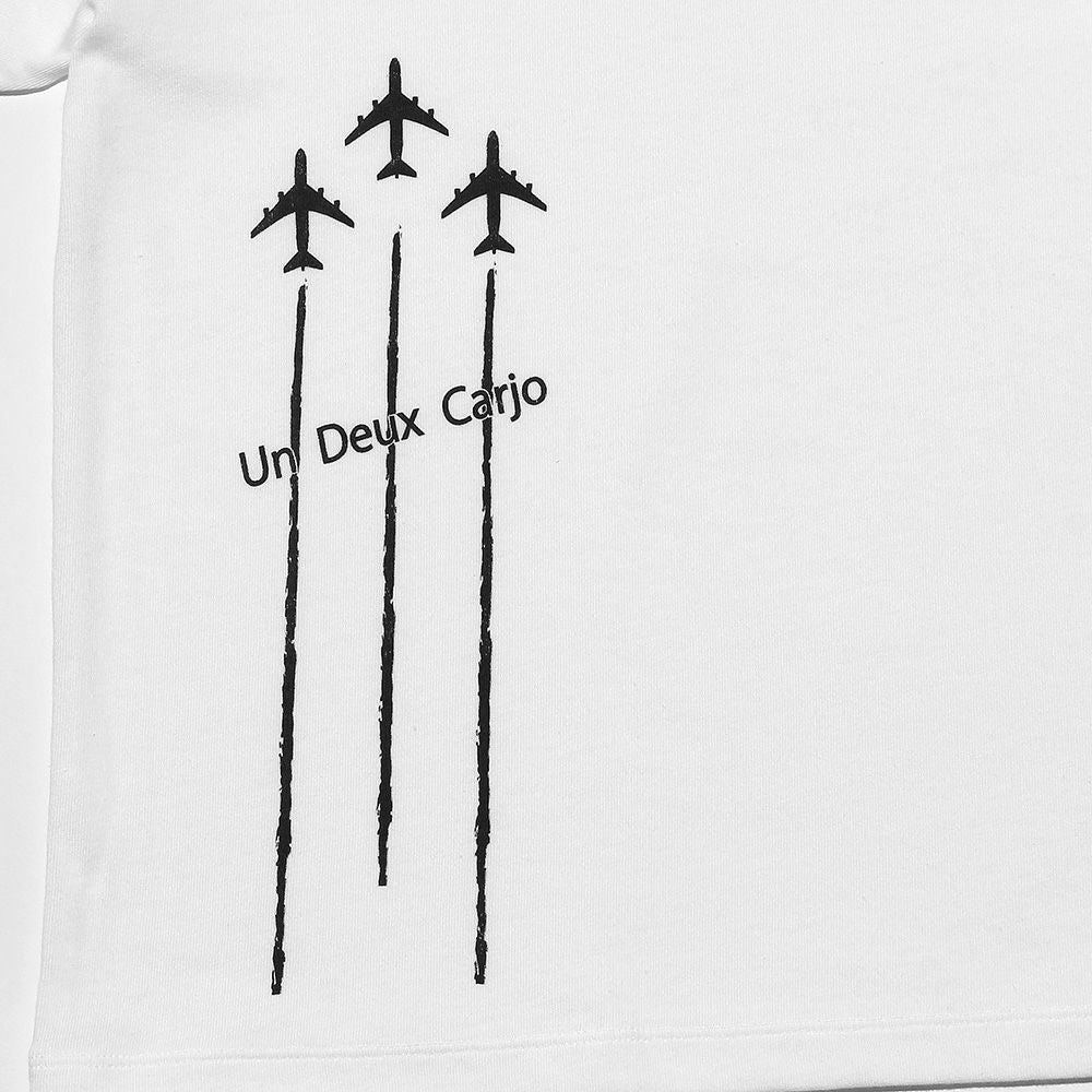 100 % cotton airplane print T -shirt Off White Design point 1