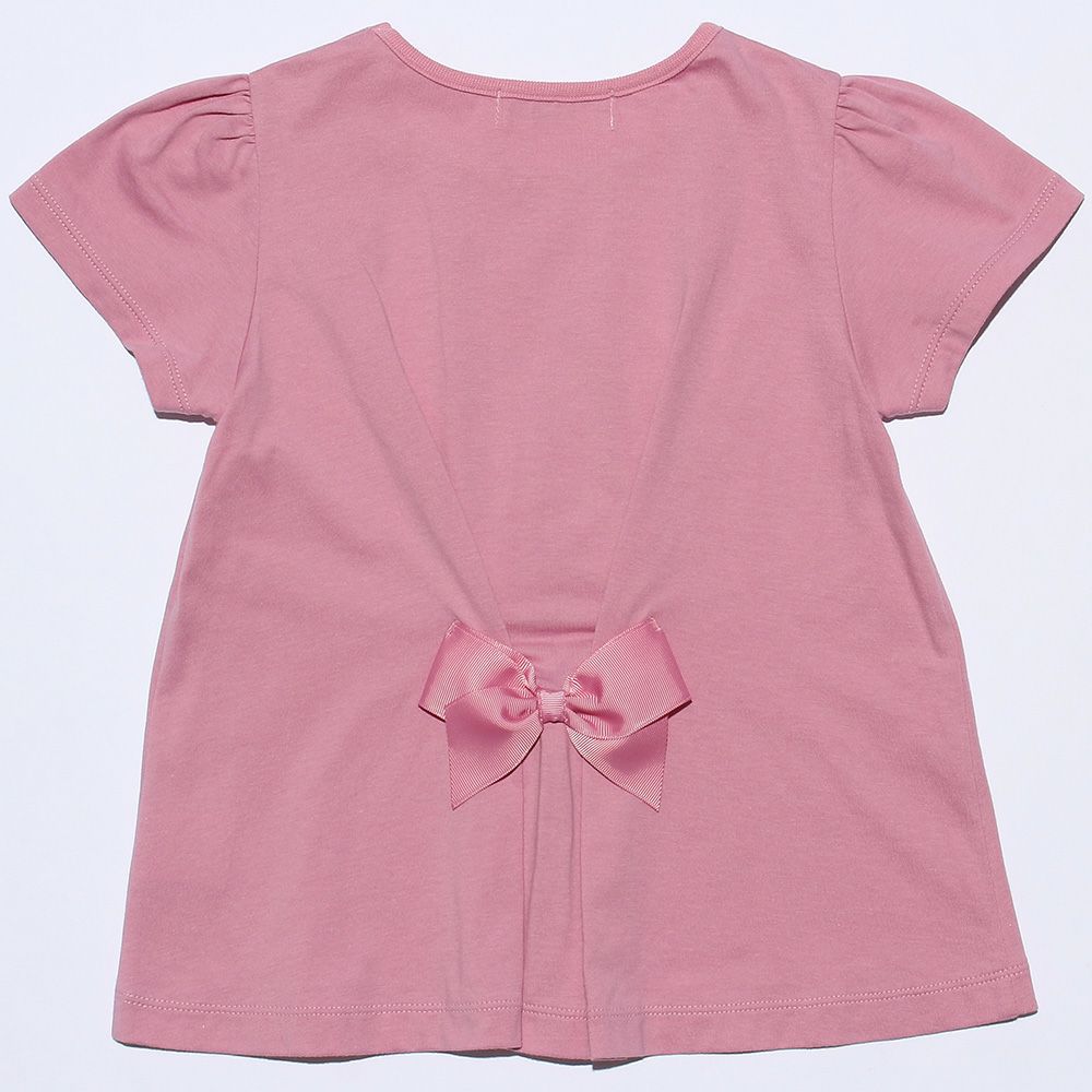 100 % cotton musical note print T -shirt Pink back