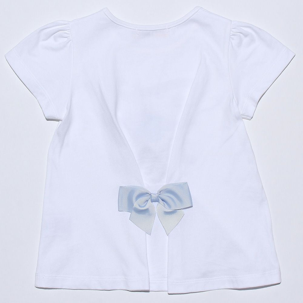 100 % cotton musical note print T -shirt Off White back
