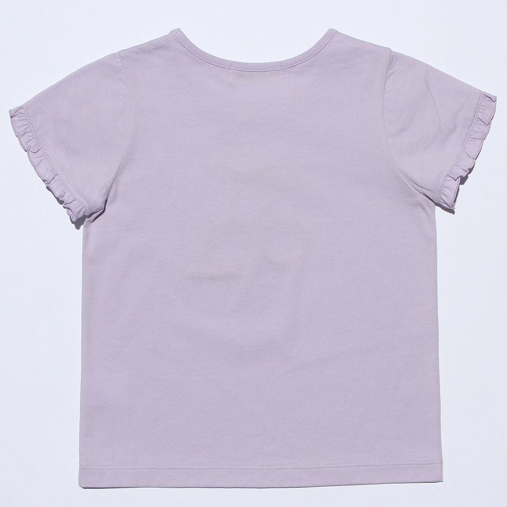 100 % cotton cherry print T -shirt Purple back