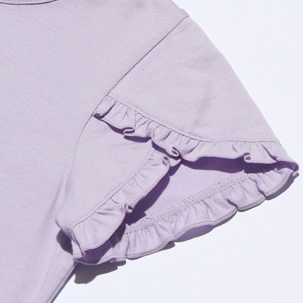 100 % cotton cherry print T -shirt Purple Design point 2