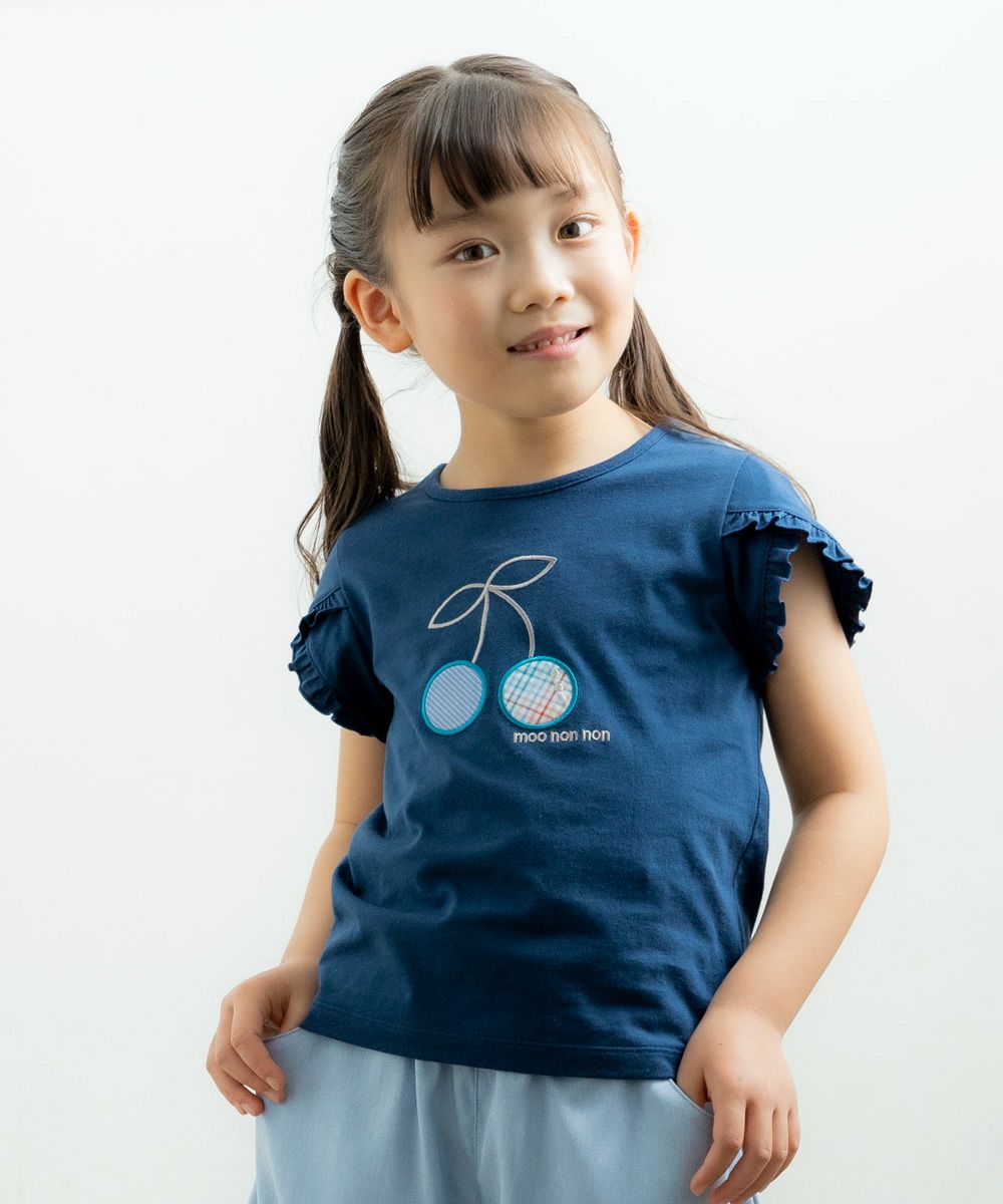 100 % cotton cherry print T -shirt  model image 4
