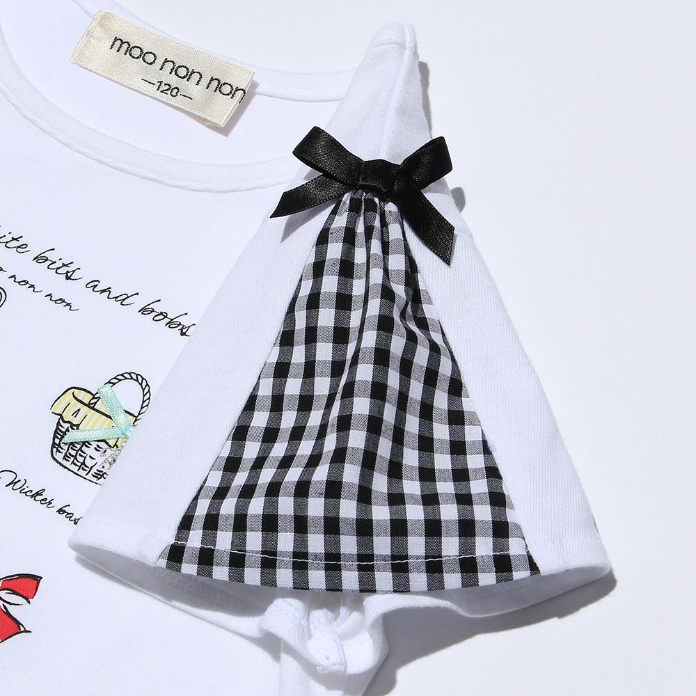 Cherries, ribbons and musical note print T -shirt Off White Design point 2