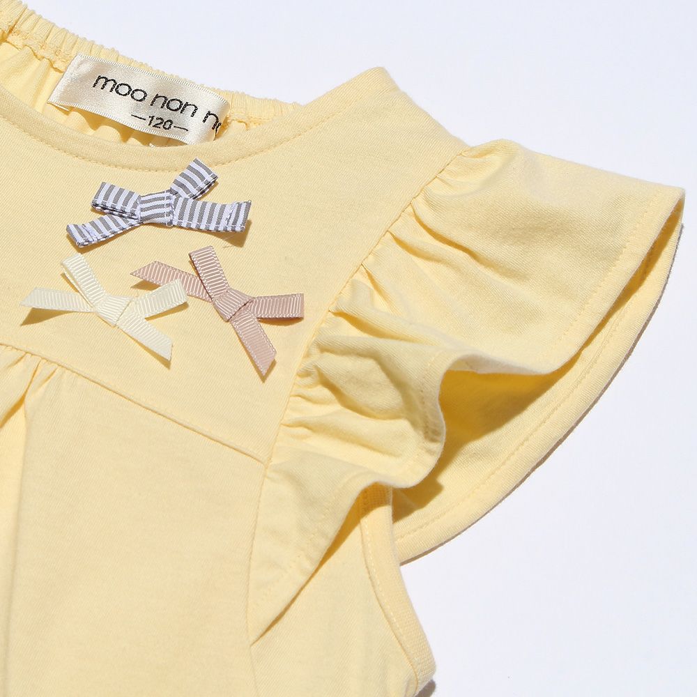 100 % cotton T-shirt with ribbons Yellow Design point 1
