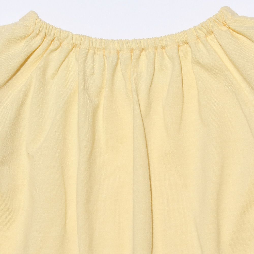 100 % cotton T-shirt with ribbons Yellow Design point 2