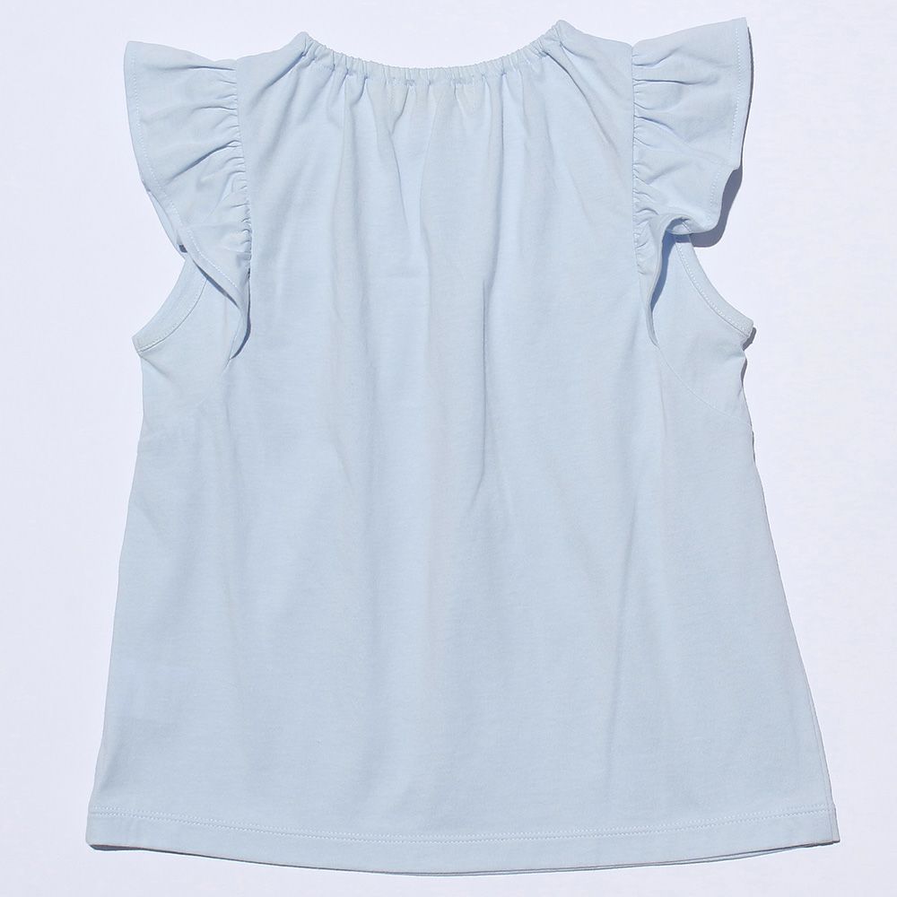 100 % cotton T-shirt with ribbons Blue back