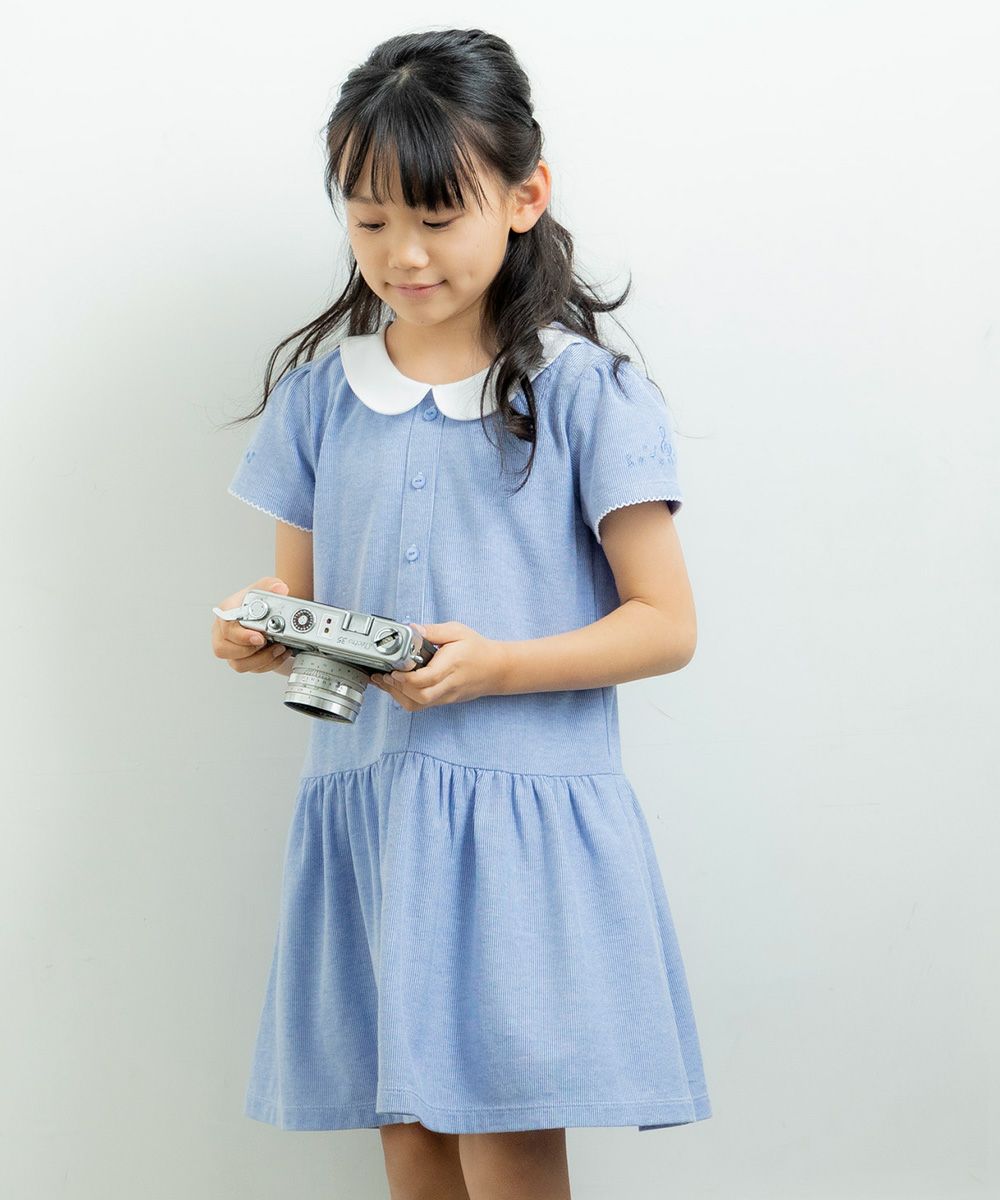 Children's clothing girl striped pattern collar dress