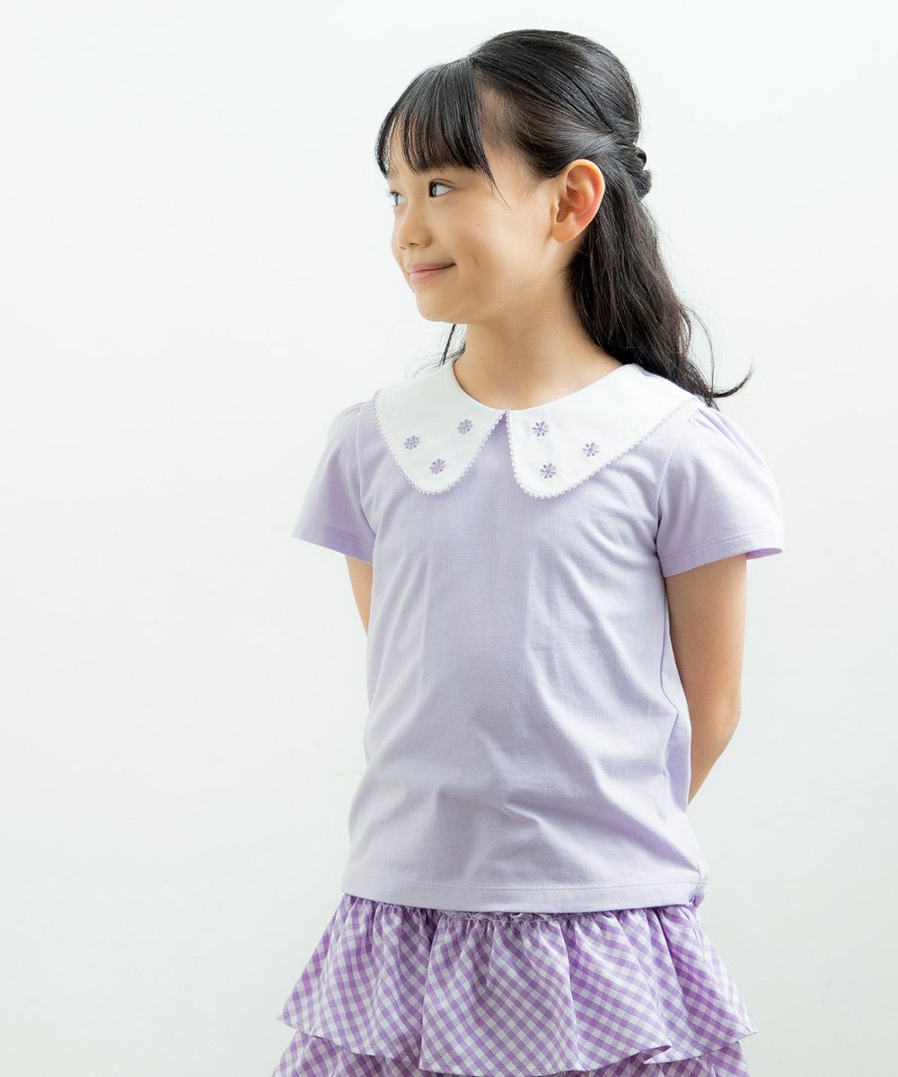 Baby Clothing Girl 100 % Cotton T -shirt Purple (91) Model Image 1