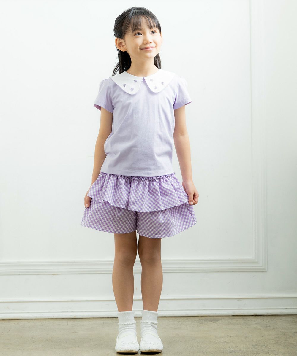 Baby Clothing Girl 100 % Cotton T -shirt Purple (91) Model Image 2
