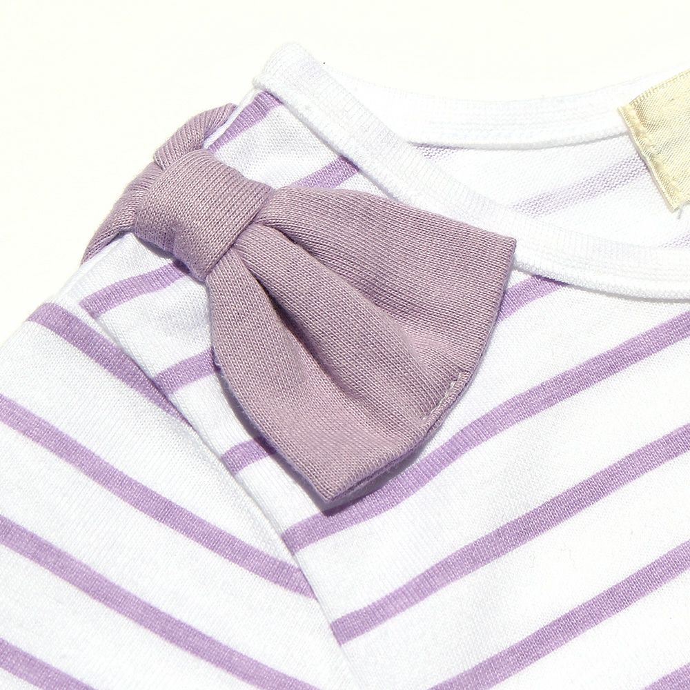 100 % cotton border pattern dress Purple Design point 1