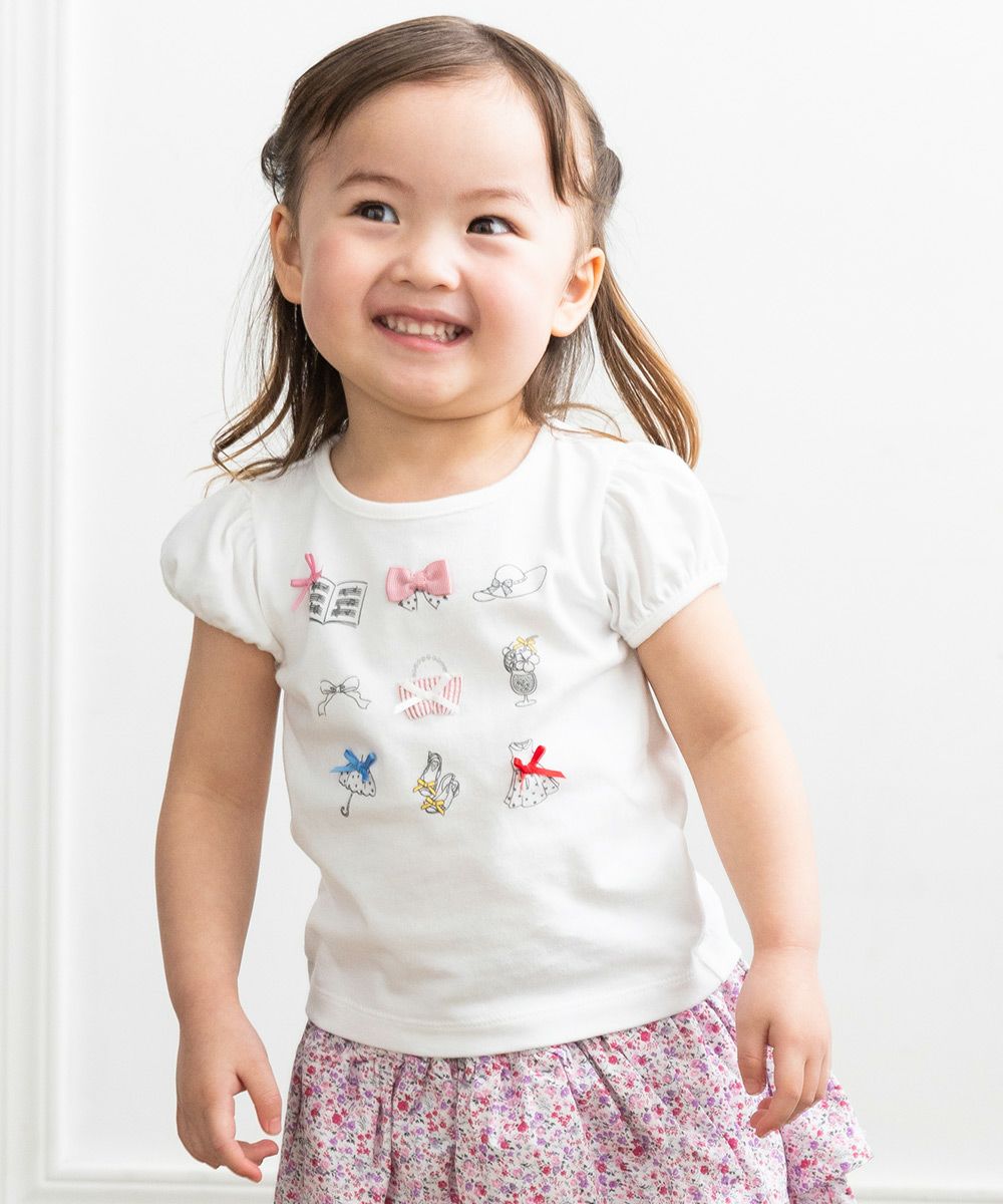 Baby size 100% cotton girly items print T -shirt  MainImage