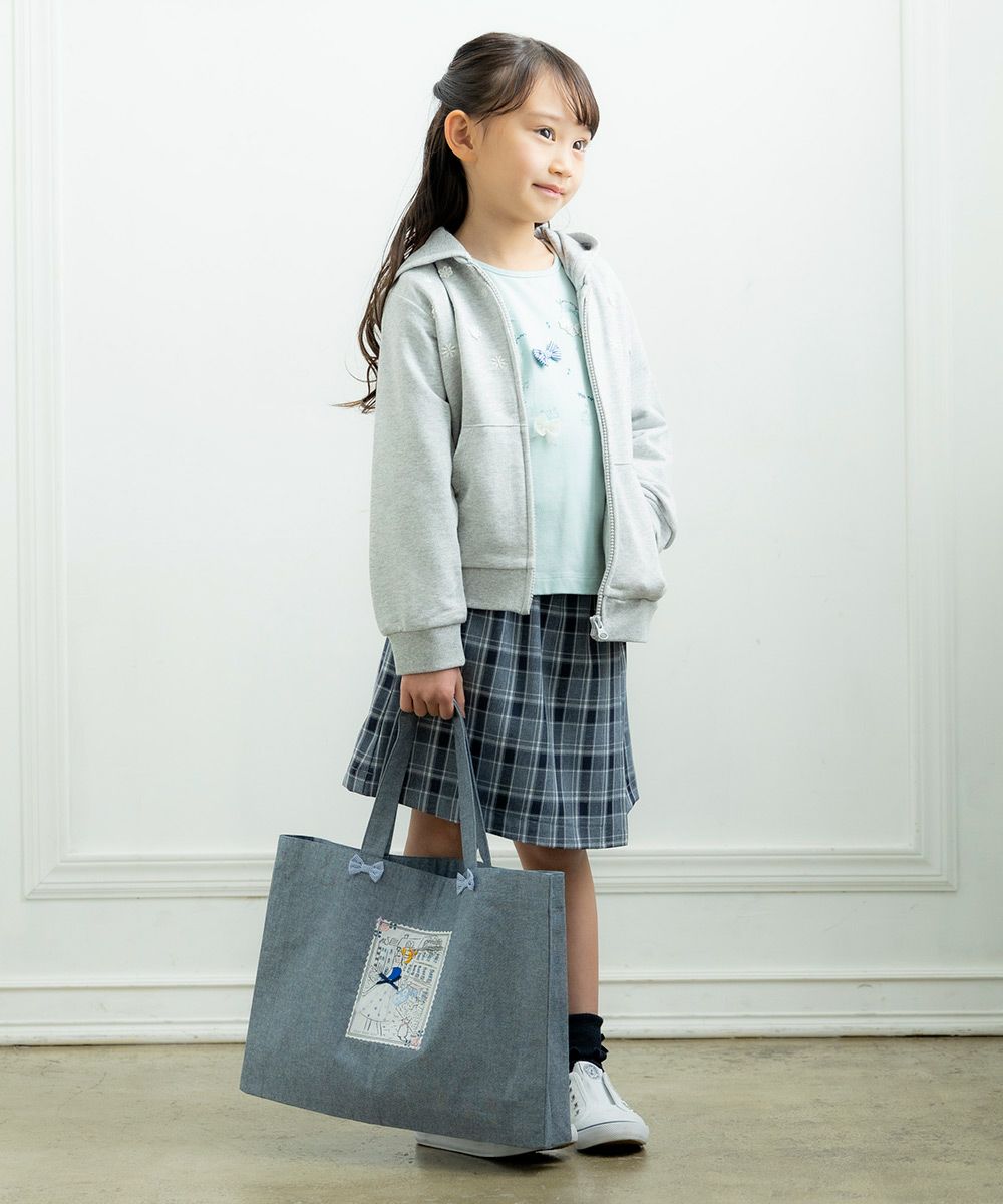 Dangaloat bag with girl motif Navy model image 1