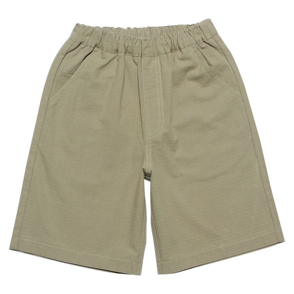 100 % cotton shorts Khaki front