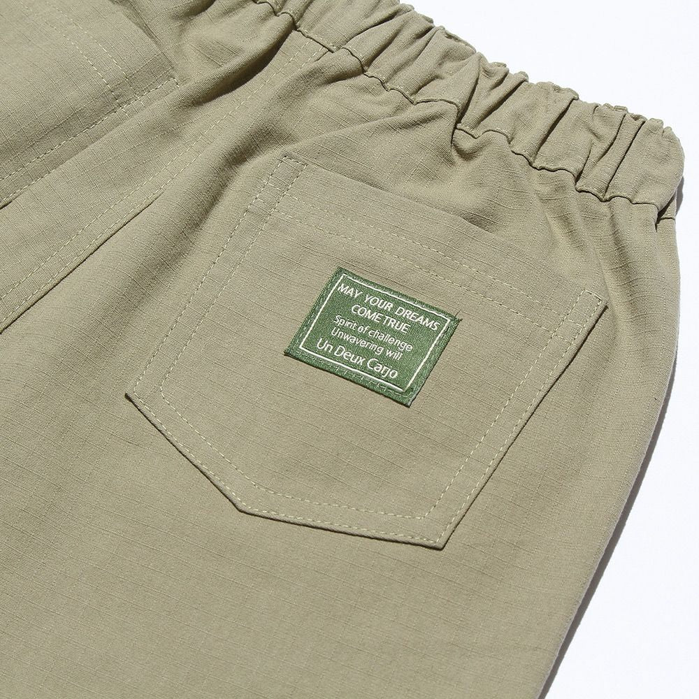 100 % cotton shorts Khaki Design point 1