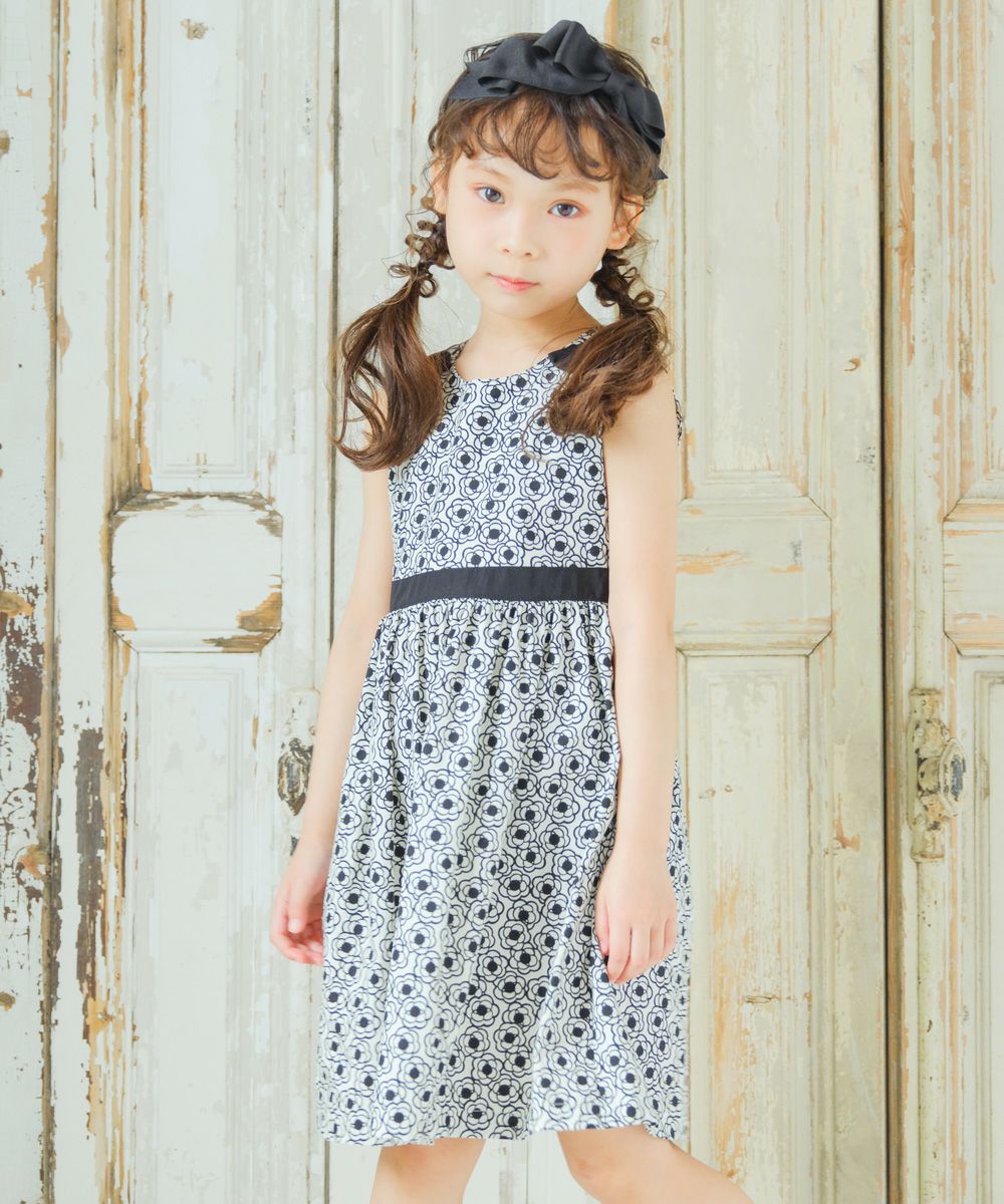 Made in Japan Floral pattern dress with ribbon  MainImage