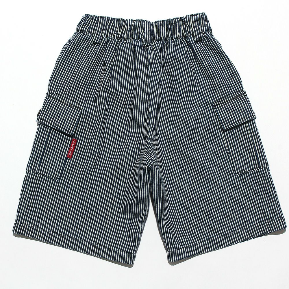 100 % cotton striped pattern Hickory pants Navy back