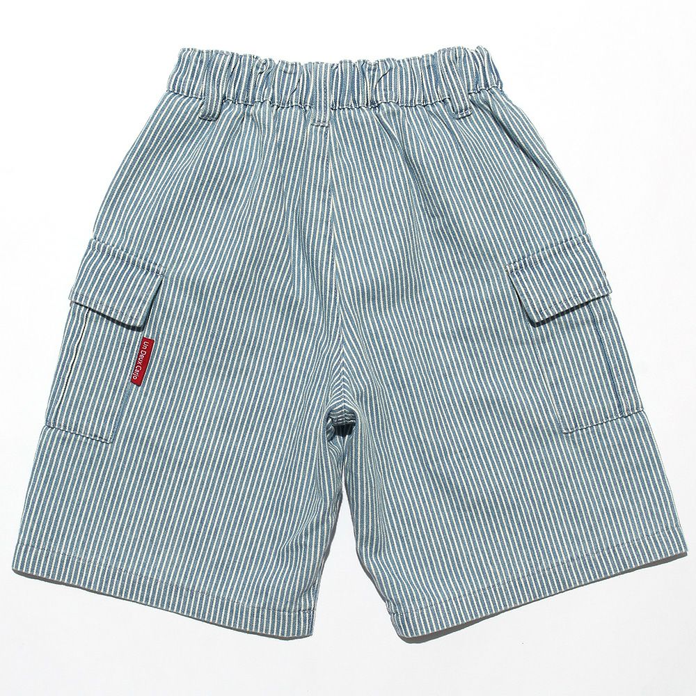 100 % cotton striped pattern Hickory pants Blue back