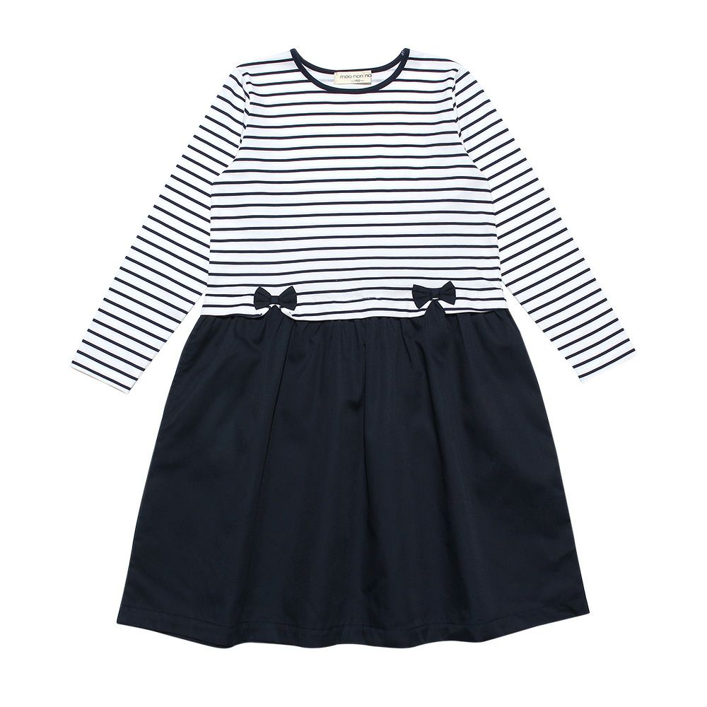 Docking dress with border pattern ribbon Navy front