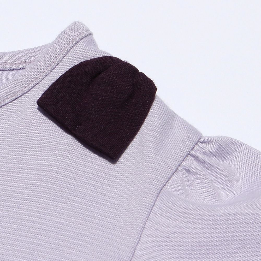100 % cotton piano print dress Purple Design point 1