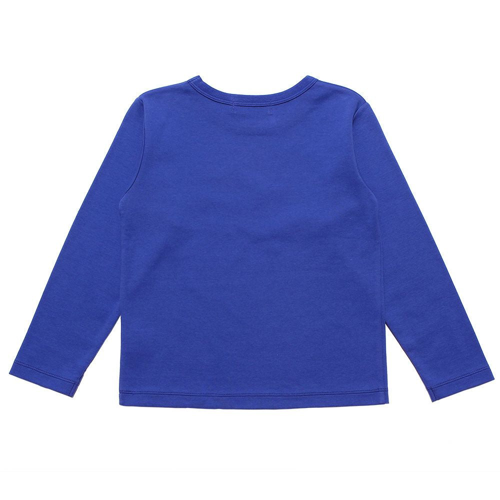 100 % cotton vehicle print T -shirt Blue back