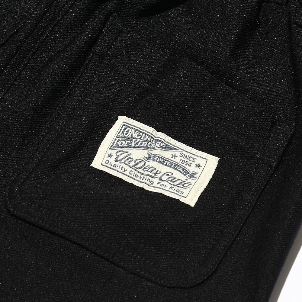 full length stretch pants with logo with pockets Black Design point 1