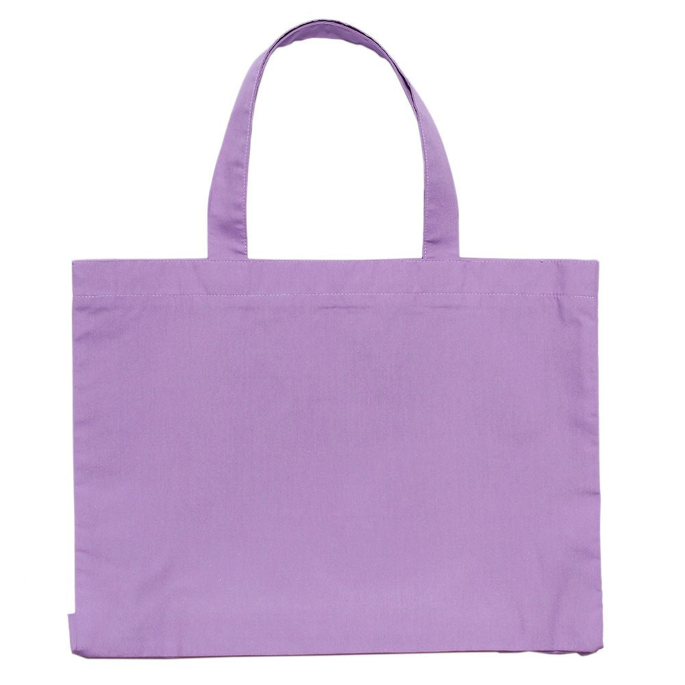 Music print tote bag Purple back