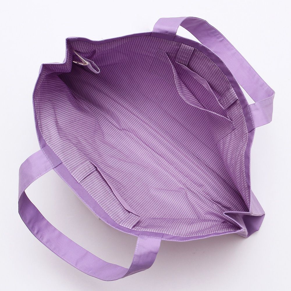 Music print tote bag Purple Design point 2