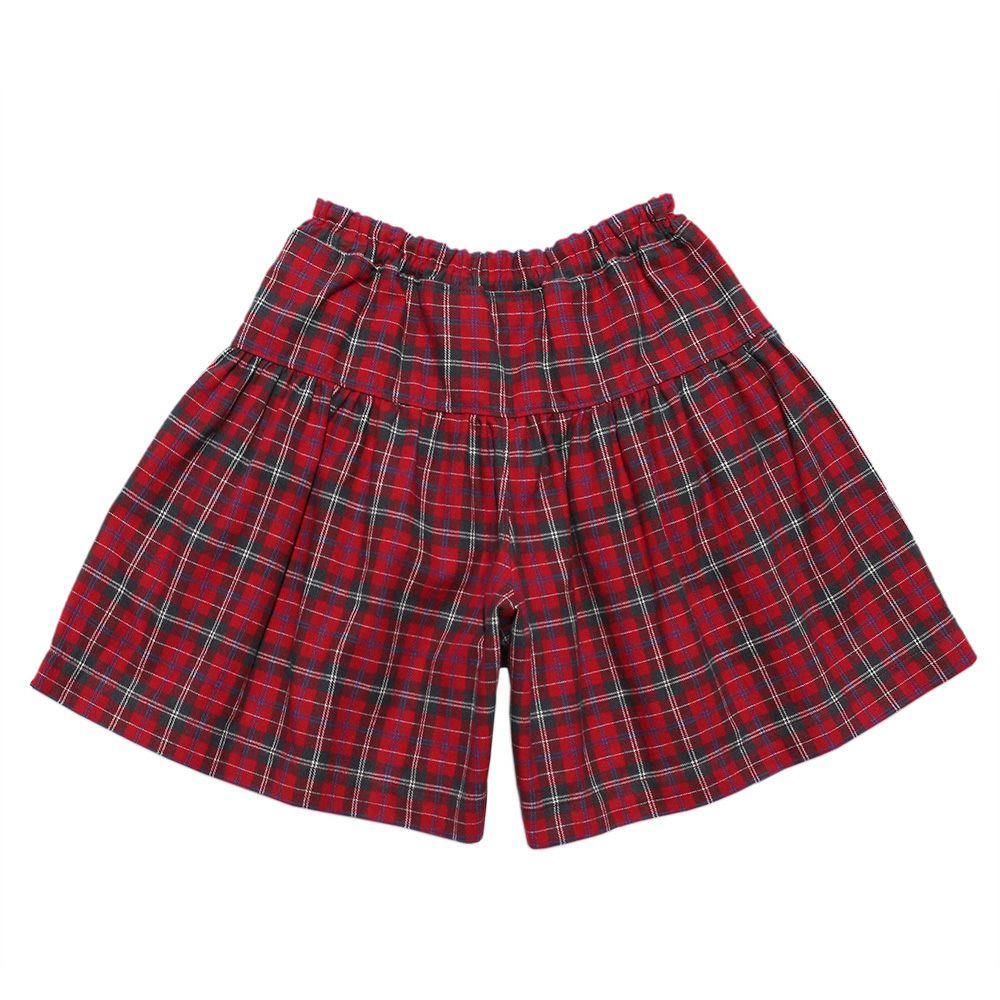 100 % cotton original check pattern Curotto pants with ribbon Red back