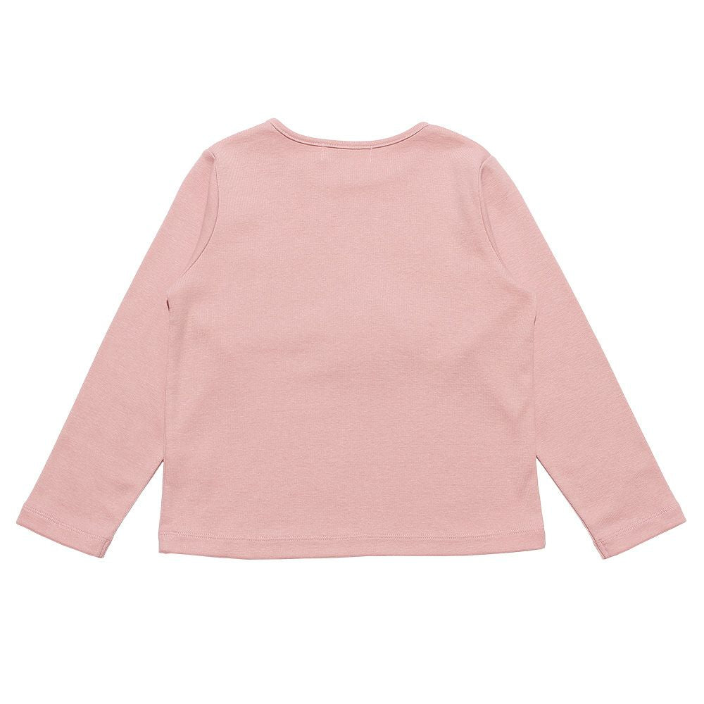 Tulle Ribondless Bag Panpread Print T -shirt Pink back
