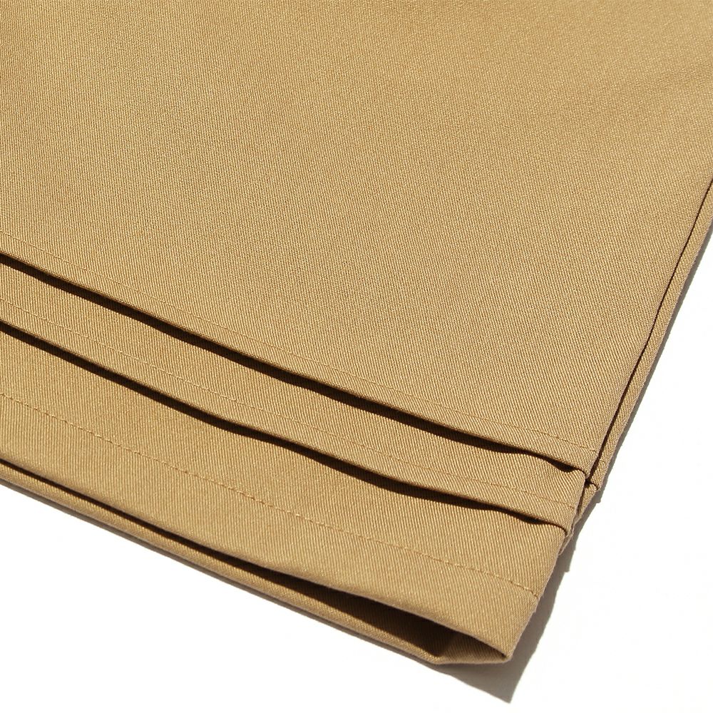 Simple plain tuck culotto pants Beige Design point 1