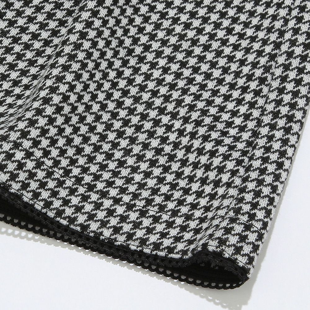 Chidori pattern decoration button tack culottes White/Black Design point 2